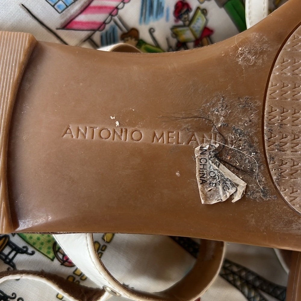 Antonio Melani summer t strap sandals with tiny rhinestone cherries - Picture 6 of 12